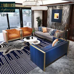 美式轻奢实木沙发休闲客厅布艺沙发后现代大小户型美家多人组合沙