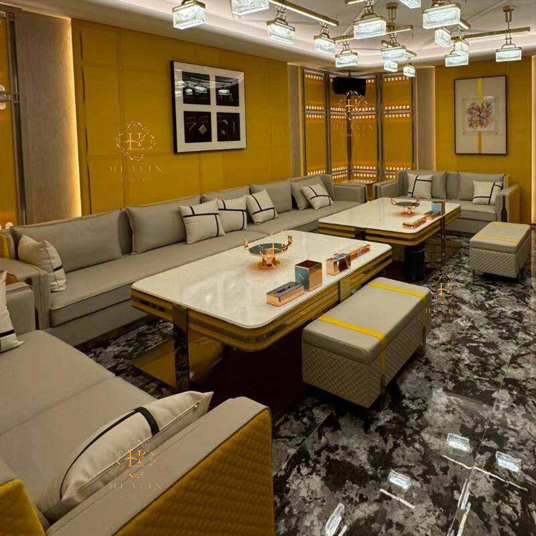 ktv沙发私人影院酒吧夜总会包厢港式轻奢清吧歌舞厅茶几沙发组合