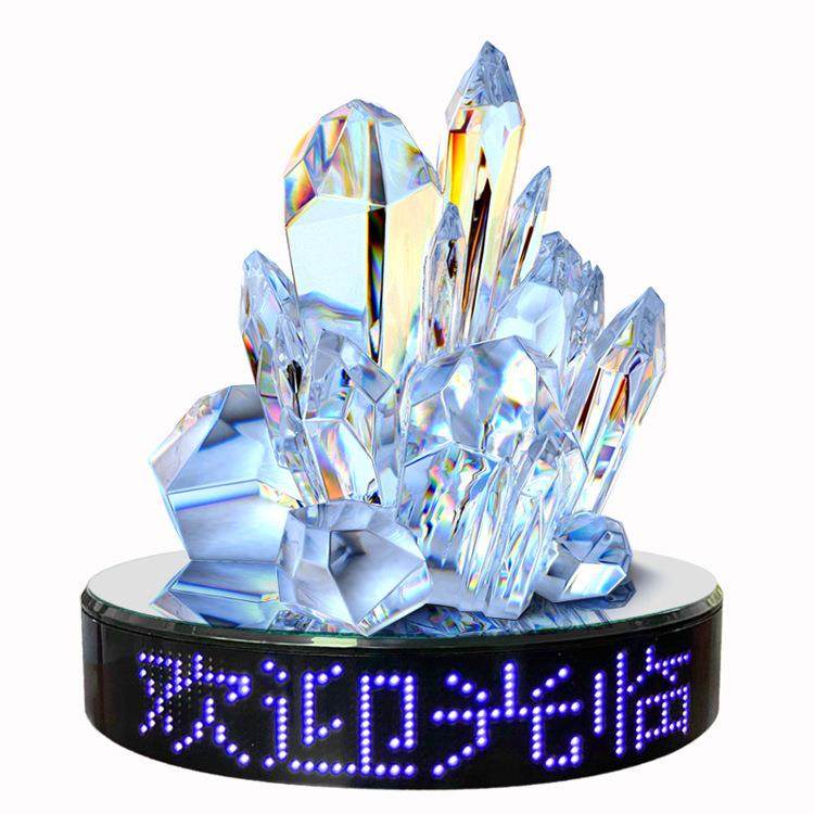 跨镜智能APP屏显LED发光充电转盘直播产品展示电动旋转台展示架