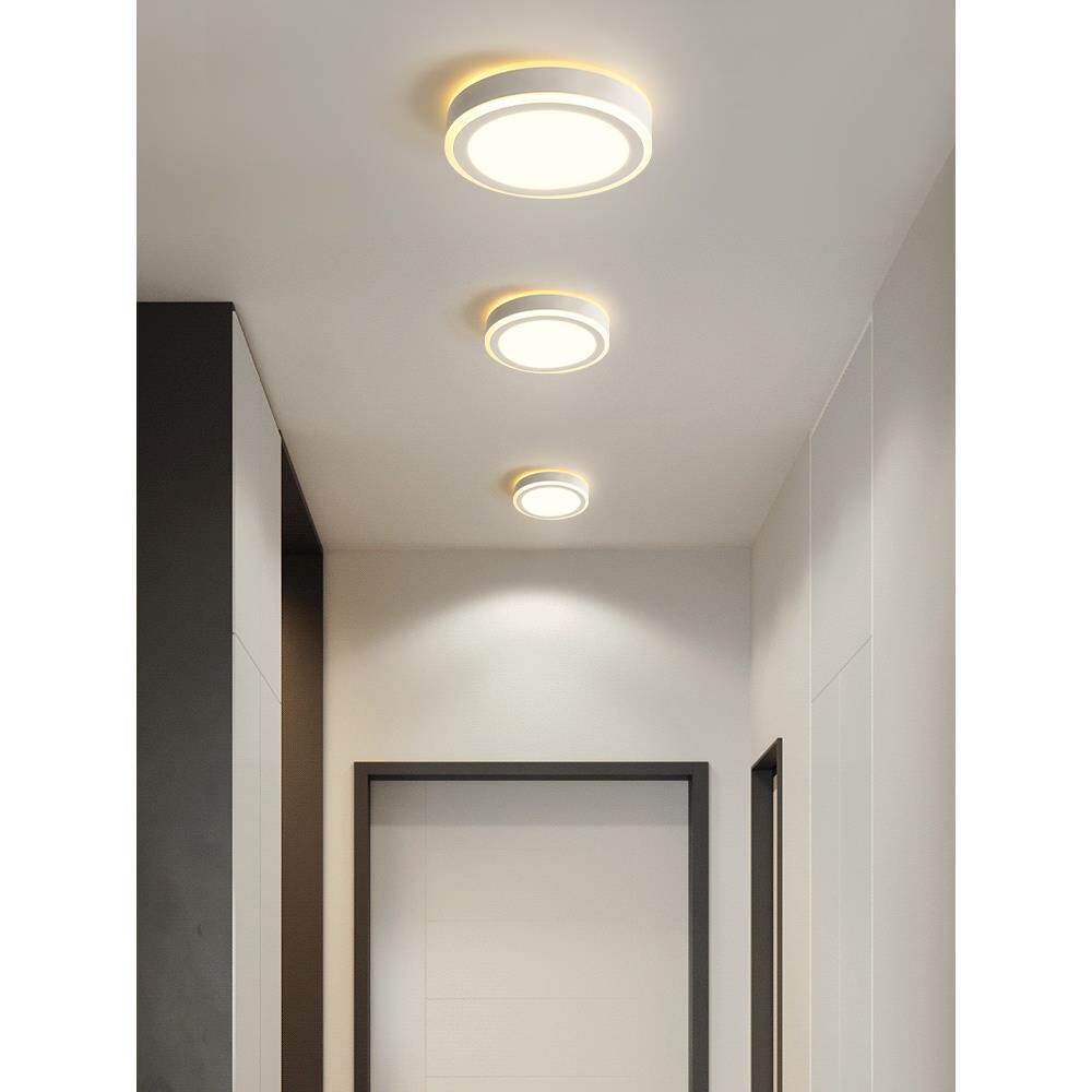 走廊灯led过道灯简约现代方形灯具北欧圆形玄关过道衣帽间吸顶灯