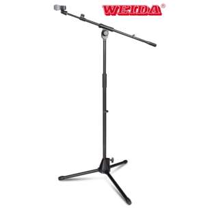 727 威大高档专业锌合金舞台话筒麦克风支架旋转升降三脚落地WD