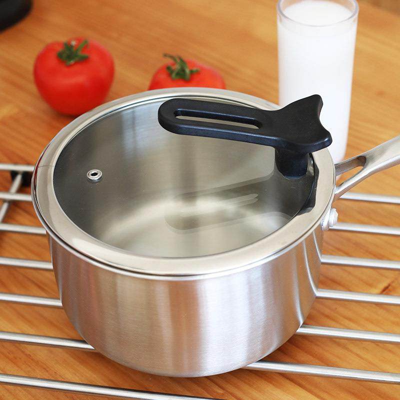 新款辅食锅不粘锅迷你小锅小奶锅汤锅煮热牛奶锅煮面锅16cm