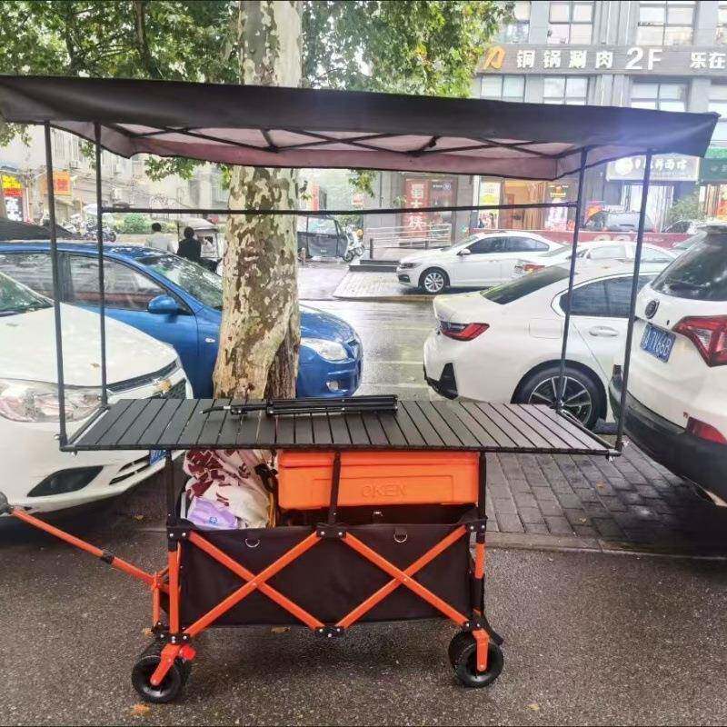 特大170*72折叠摆摊车桌遮阳避雨多功能强承重大容量户外便携式