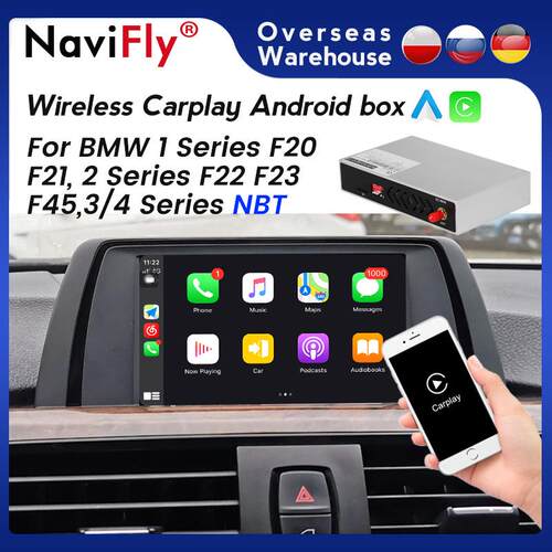 适用宝马1系3系4系NBT原车屏升级即插即用无线CarPlay安卓Auto盒