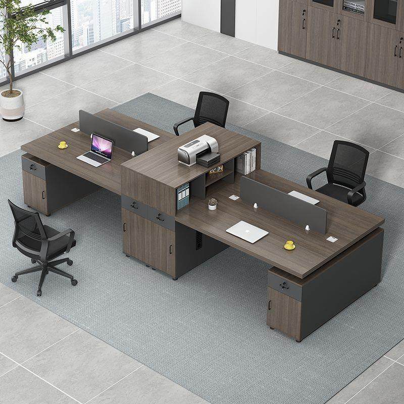 双人财务办公桌职员桌椅组合面对面2人位员工电脑桌简约办公家具