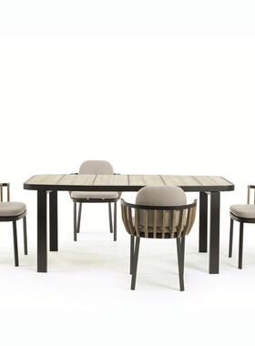 户木外沙发柚墅休闲组合藤编45618椅实木别茶外几室花园庭院样板