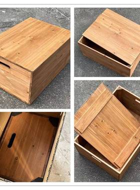 复带盖实储木箱大号物箱列装饰居家收纳箱陈长方加AGT固木古盒子