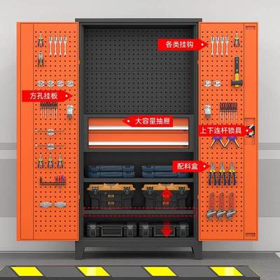 重型储物柜车库工具柜防水工潮五箱金ILM杂物收纳柜具防地下车位