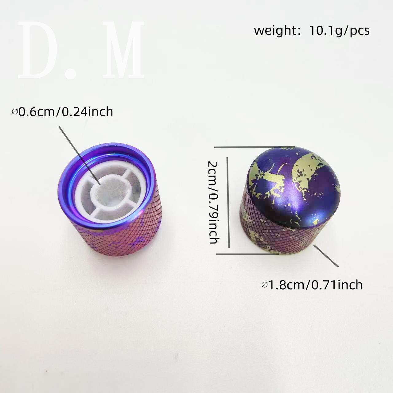 钛合金色彩电吉他音KTD量音色轴旋钮器帽电贝斯电位帽内径6mm旋钮