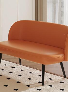 IRL长条沙椅高发小户型客厅超窄小沙发服装店息休靠脚背长凳餐椅