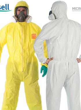 连防护服体劳全酸身化学生化实验防碱防尘保服喷漆防护轻型防XSO