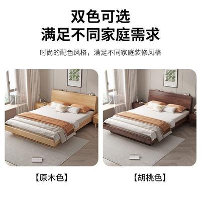 轻奢实木卧室简约家1房.8双人床成JFV人儿经济型出租用用1.2童单