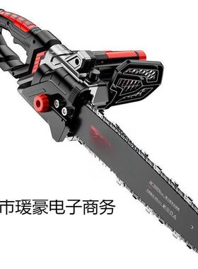 德电锯家用链锯树锯电木锯头电动切HKT割大功率手持伐木锯西力工