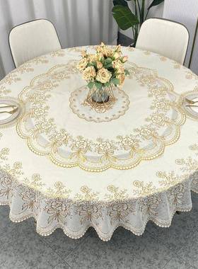 水大圆桌布台布用桌垫防油防家烫免洗PVC防现代FKU轻奢感欧式C^方