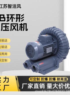 RB205-1010大气风量环形酵风机7.5KW大功率旋涡泵物发生高压鼓风