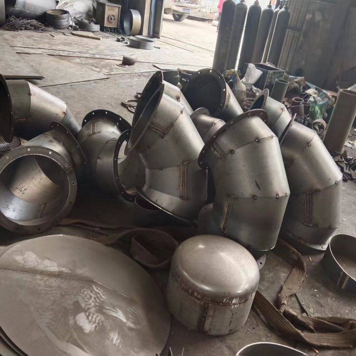 双法兰碳钢90度弯头大口径对焊虾米腰弯头无缝冲压焊接U型弯管100
