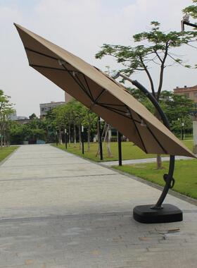 TXP阳商院用合金哥伦布大弯伞方形户外罗马伞大型室外广告铝遮庭