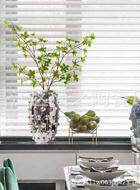 北欧奢陶瓷瓶ins风轻网红花器客意厅WHK花插花干花摆件创餐桌装饰