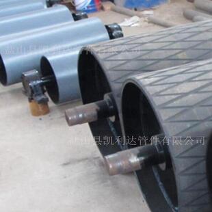 带输送机张紧滚辊筒皮带从动轮托机辊滚筒重型载卸输送辊胶159筒