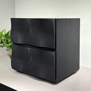 中古风复古实木床头柜涟漪柜卡门柜斗柜卧室收纳柜客厅电视柜储物