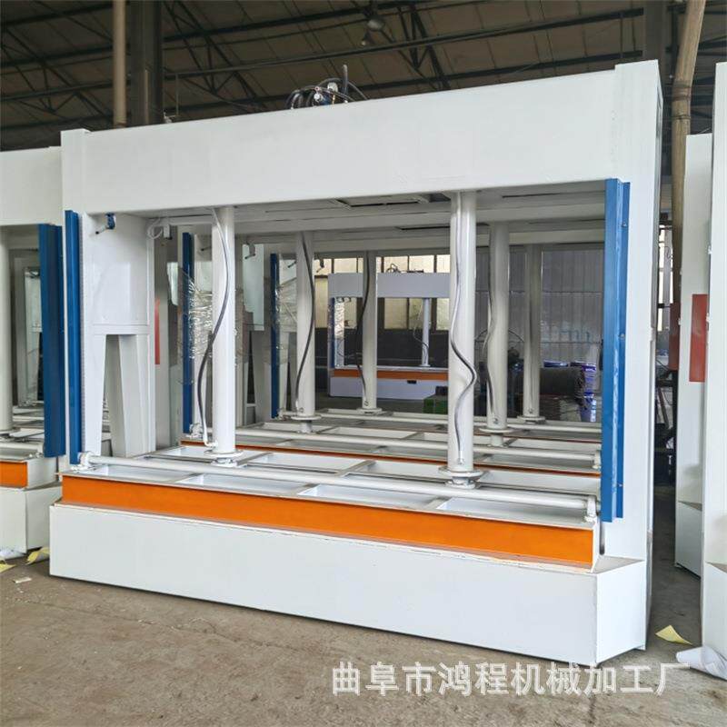 鸿程全自动双缸防火门冷压机液压滑轮式压板机50-200吨规格全