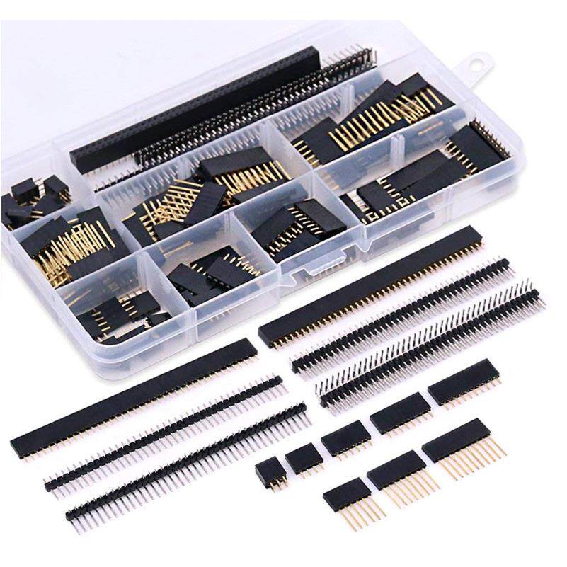 112Pcs2.54mm公头和母头引脚连接器分类套件分离式PCB板引脚头