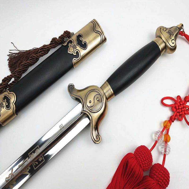 合金太极剑广场晨练表演武术健身软剑黑木不锈钢起脊款生肖太极剑,畜牧/养殖物资,畜牧/养殖器械,淘宝优惠券,粉丝福利购,淘宝优惠卷