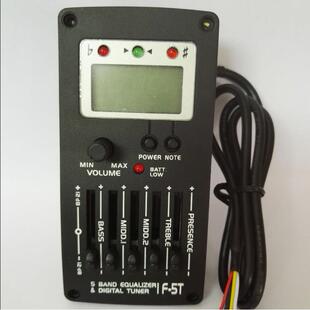 F-5T五段均衡EQ带液晶调音器民谣古典吉他拾音器乐器配件