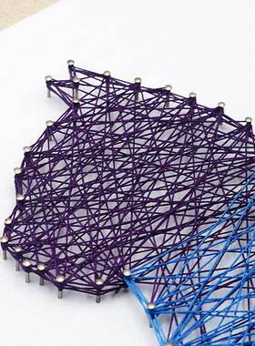 星空d猫北欧纱线画立体钉工子绕线画手制作y房间装饰弦iT-577797