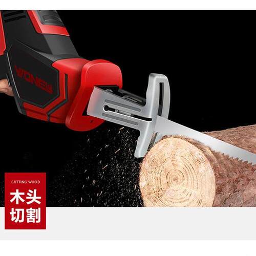 万牛锂电充电式21V马刀锯家用小型户外手持大功率电动伐木电锯