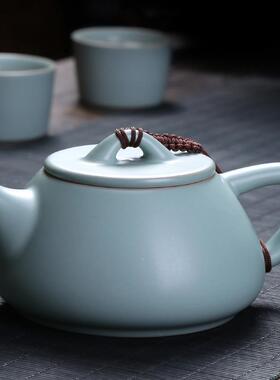 汝茶具套装陶瓷套套茶整壶茶杯盖68389碗办公家用礼品瓷装