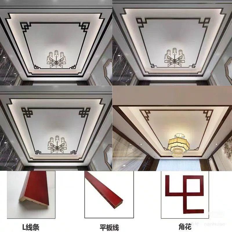 线条中式电视装饰背景墙