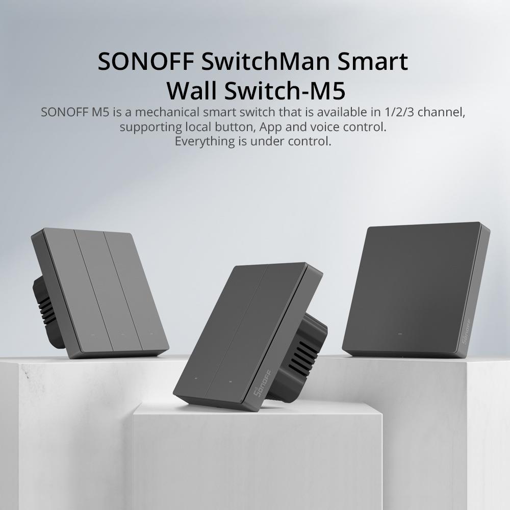 SONOFF M5 智能机械墙壁开关 120型 零火线APP远程控制 ALexa语音图片