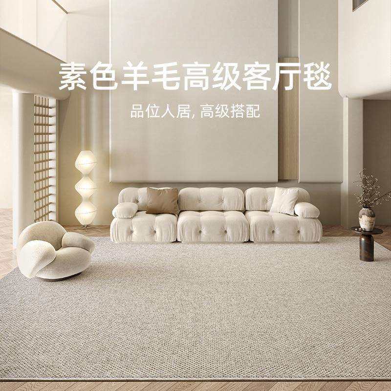 地毯客厅2024新款极简素色高毛绒/玩偶/公仔/布