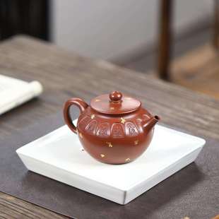 敦煌遗风原矿龙血砂手工刻画洒金王芳宜兴紫砂壶工堂供货源头茶具