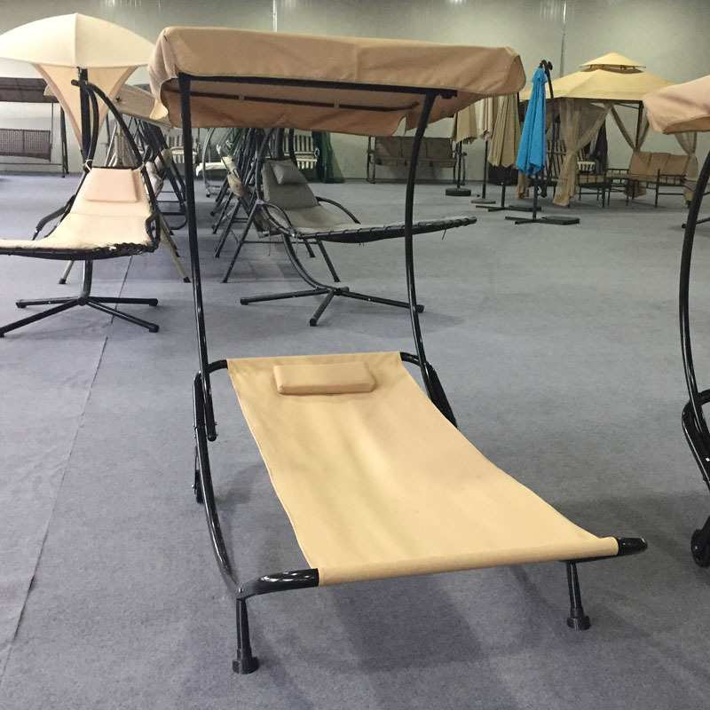 户外 单人秋千吊椅 阳台双人躺床带滚轮秋千室外花园庭院摇椅图片