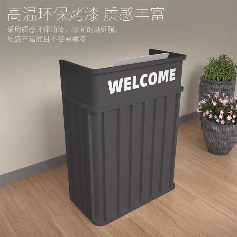 工业风铁艺餐厅小型收银台前台接待台吧台迎宾台服务台学校演讲台