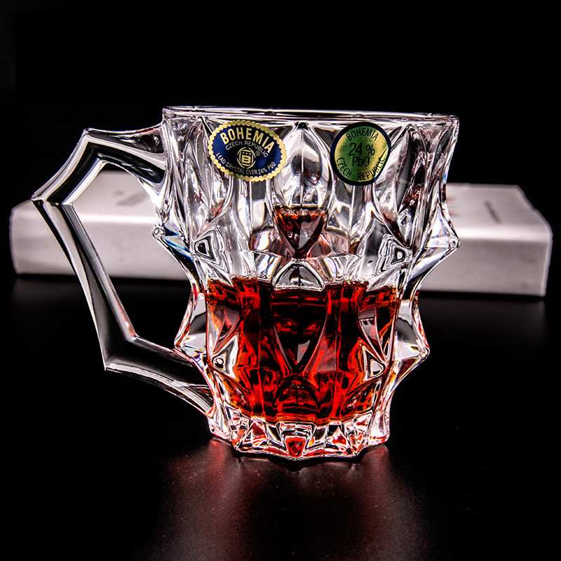 6只价格捷克BOHEMIA水晶玻璃咖啡西式奶杯咖啡下午茶杯欧式咖啡杯