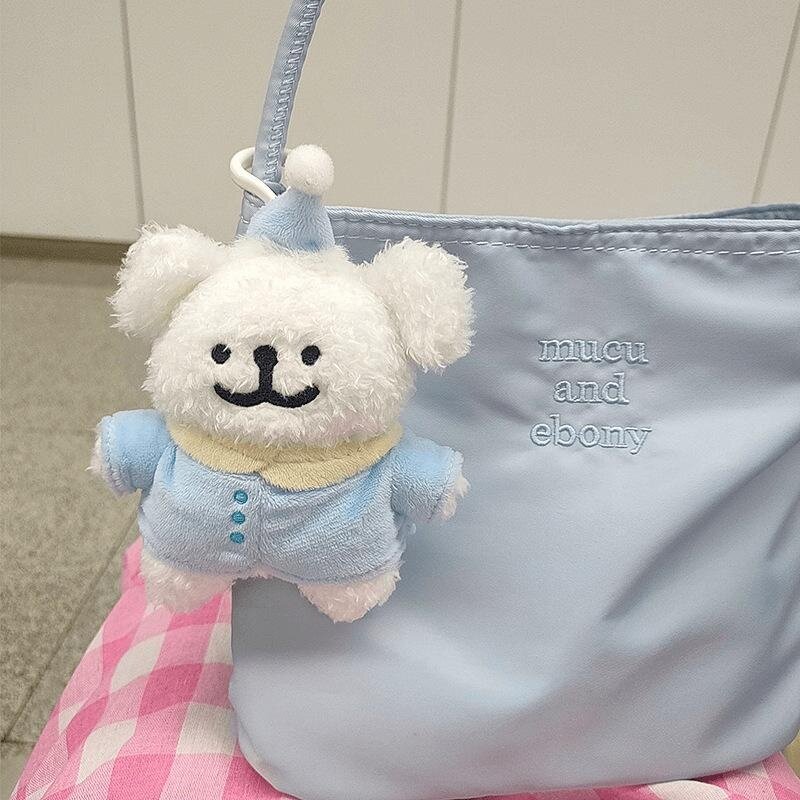 线条小狗挂件毛绒玩偶饰品情侣书包背包挂饰礼物狗狗可爱卡通公仔