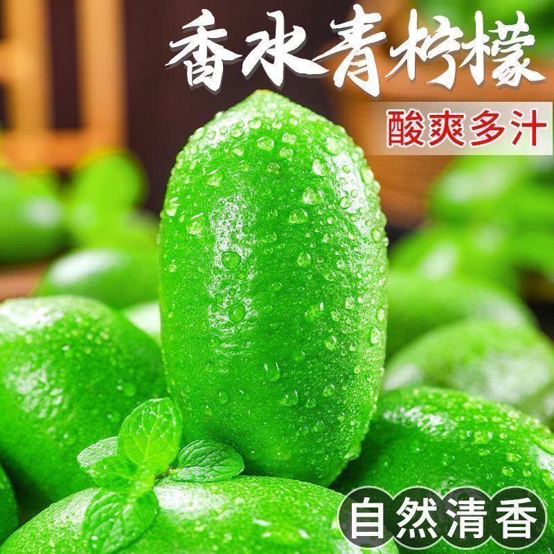 广东香水青柠檬无籽大果新鲜