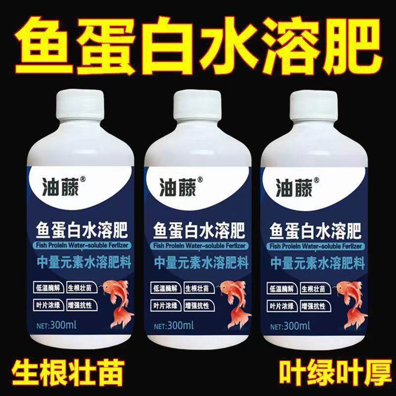 鱼蛋白水溶肥氨基酸瓜果蔬菜花卉通用营养 液生根剂抗寒过冬JH
