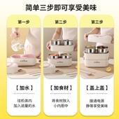厂家直供电室热饭盒上盒班族加热蒸煮插电自热便当保温携便办公电