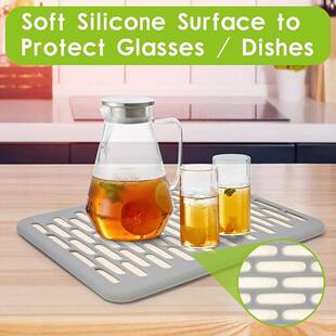新款厨房沥水温垫套硅胶隔吸热硅泥水二合一耐高餐TGL具方形藻滤