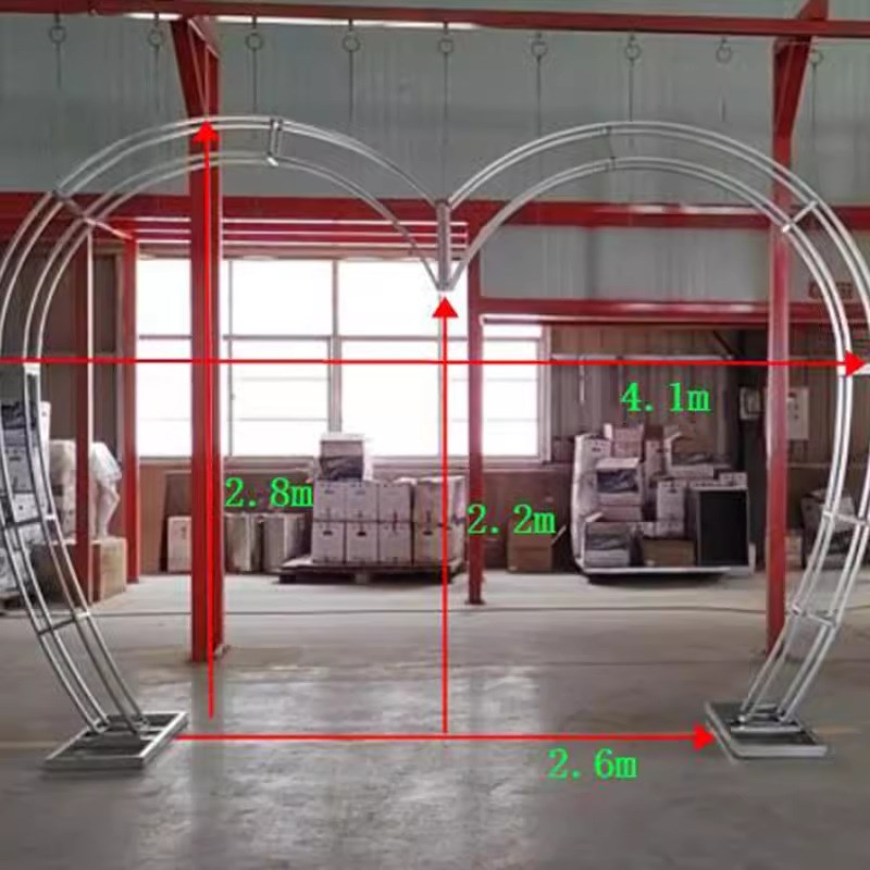 婚庆铁艺爱心拱门桁架户外欧式心形婚礼道具弧形婚礼派对布置装饰