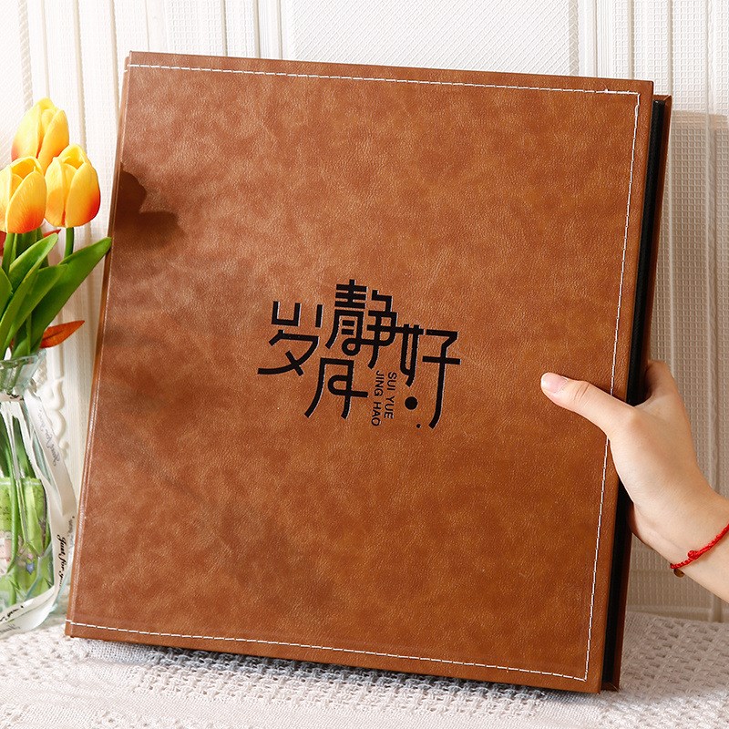 6寸1000张情侣相册本大容量家庭影集纪念册插页式照片收纳皮质5寸