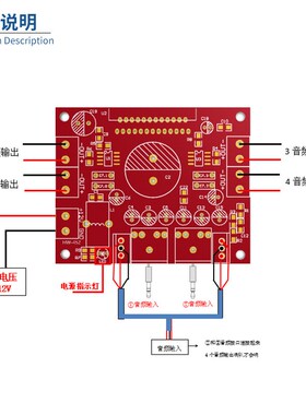 发烧级TDA7850功放板4声道汽车功放板4X50W 带BA3121降噪
