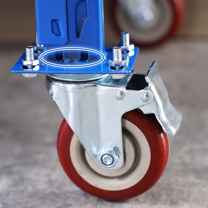 银祥货架带轮可移动家用推车置物架多层展示架仓储仓库活动铁架子