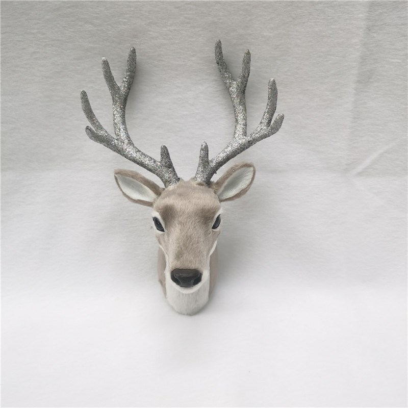 仿真小鹿头 仿真鹿头 梅花鹿圣诞树创意装饰