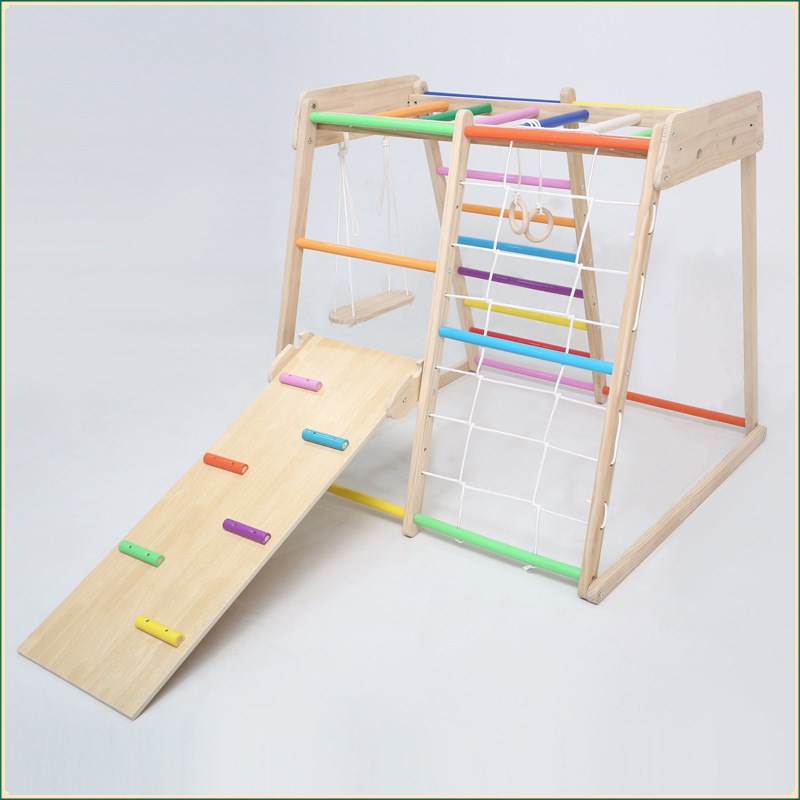 实木儿童攀爬架室内家用小型家庭乐园宝宝攀岩滑梯秋千组合淘气堡