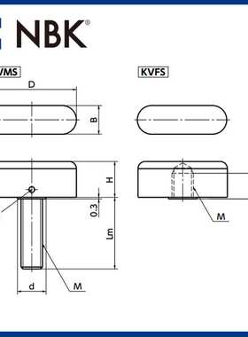 NBK KVMS条形不锈钢旋钮 条形外螺纹不锈钢 机械零配件紧固件厂家